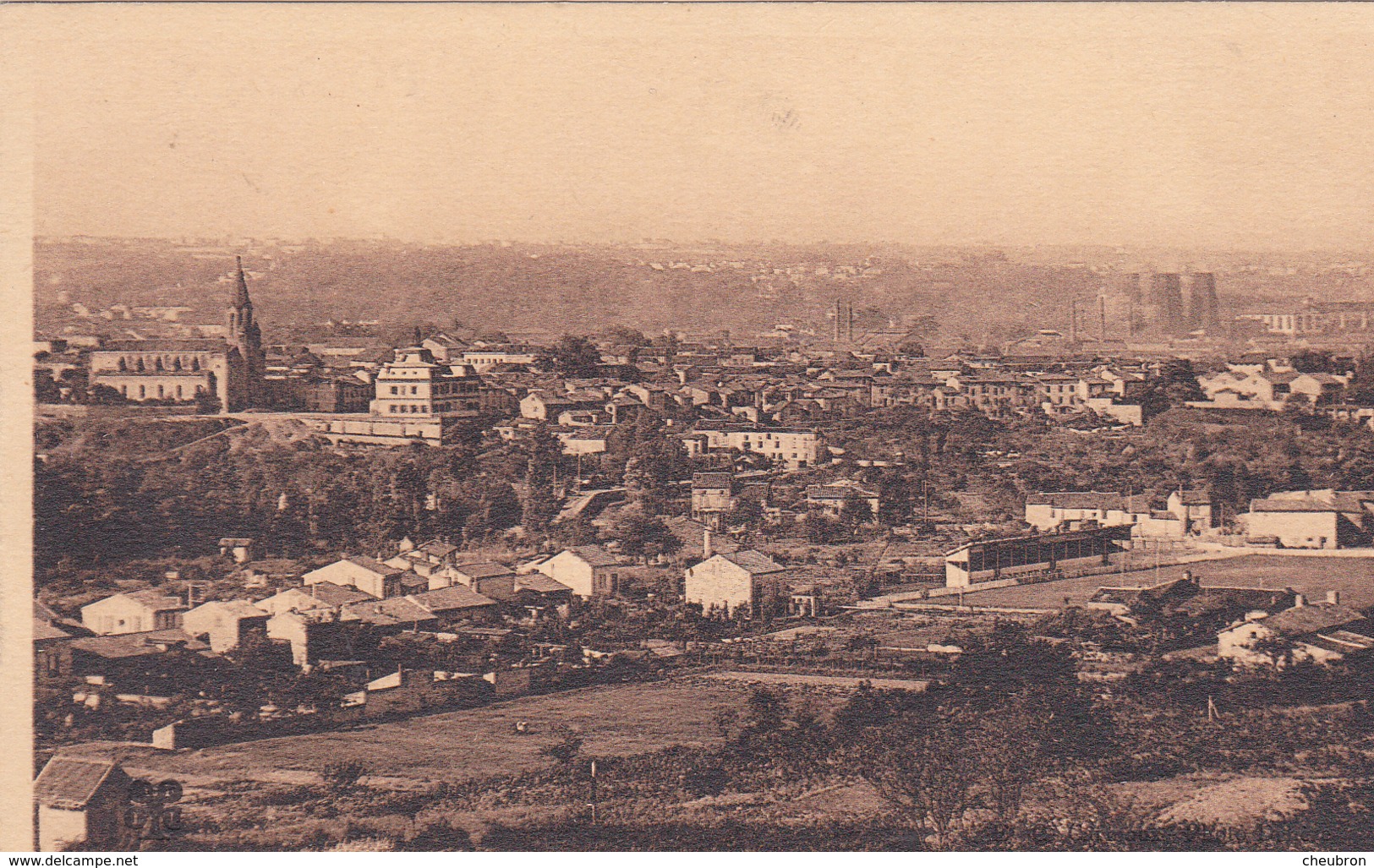 81. CARMAUX. CPA SEPIA PEU COURANTE. VUE GÉNÉRALE. - Carmaux