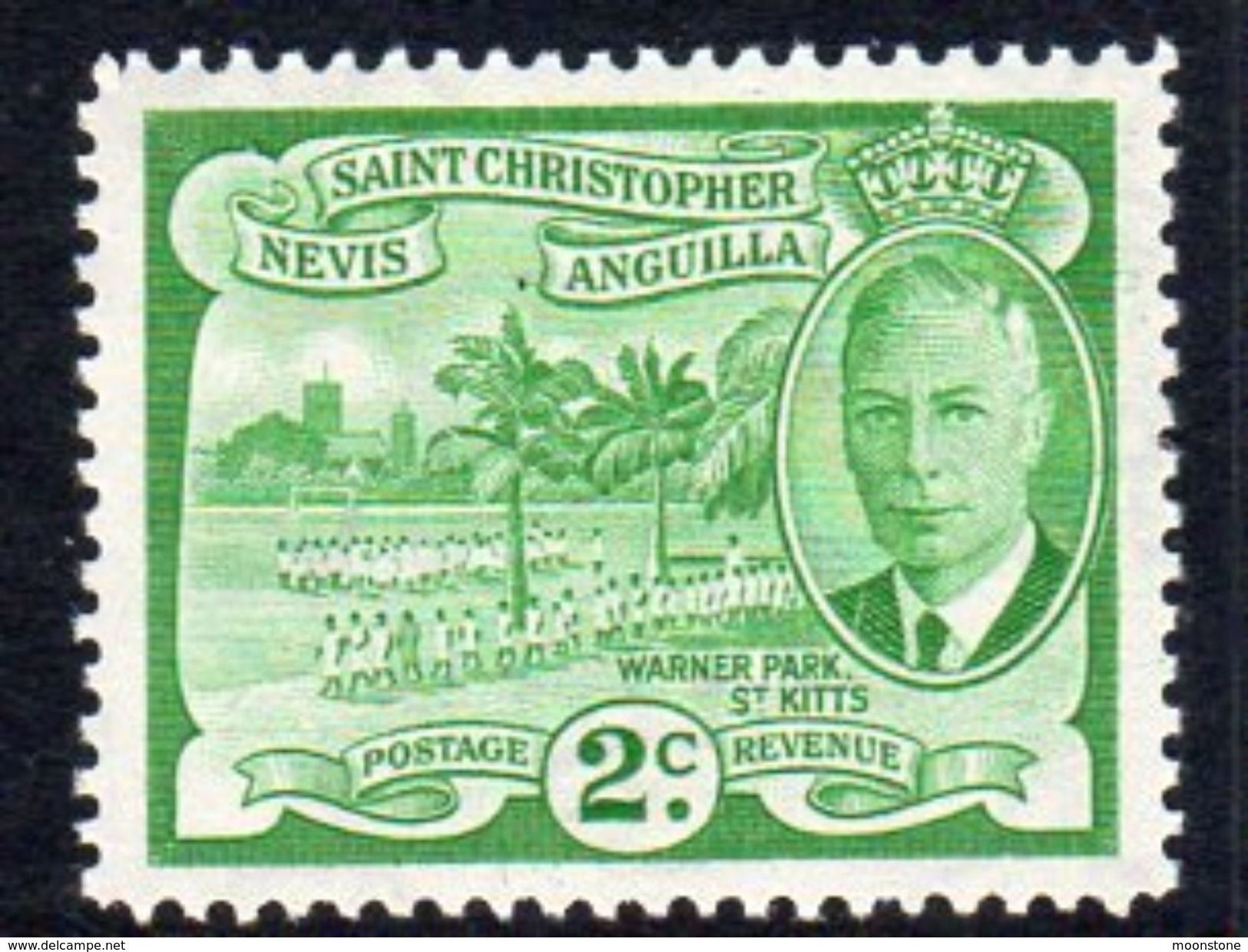 St. Kitts GVI 1950 2c Warner Park Definitive, MNH, SG 95 - St.Christopher-Nevis-Anguilla (...-1980)