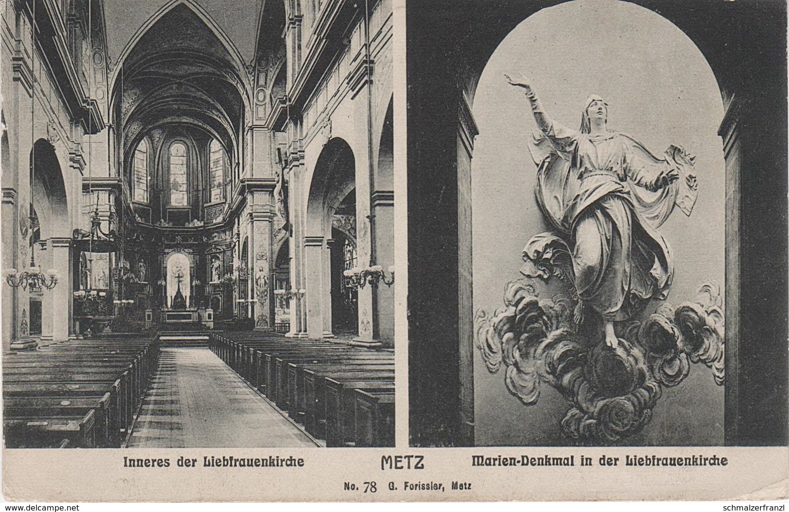 CPA AK Metz Église Liebfrauenkirche Marien Denkmal Maria Mosel Moselle Lothringen Lorraine A Elsaß Alsace Eupen Malmedy - Lothringen