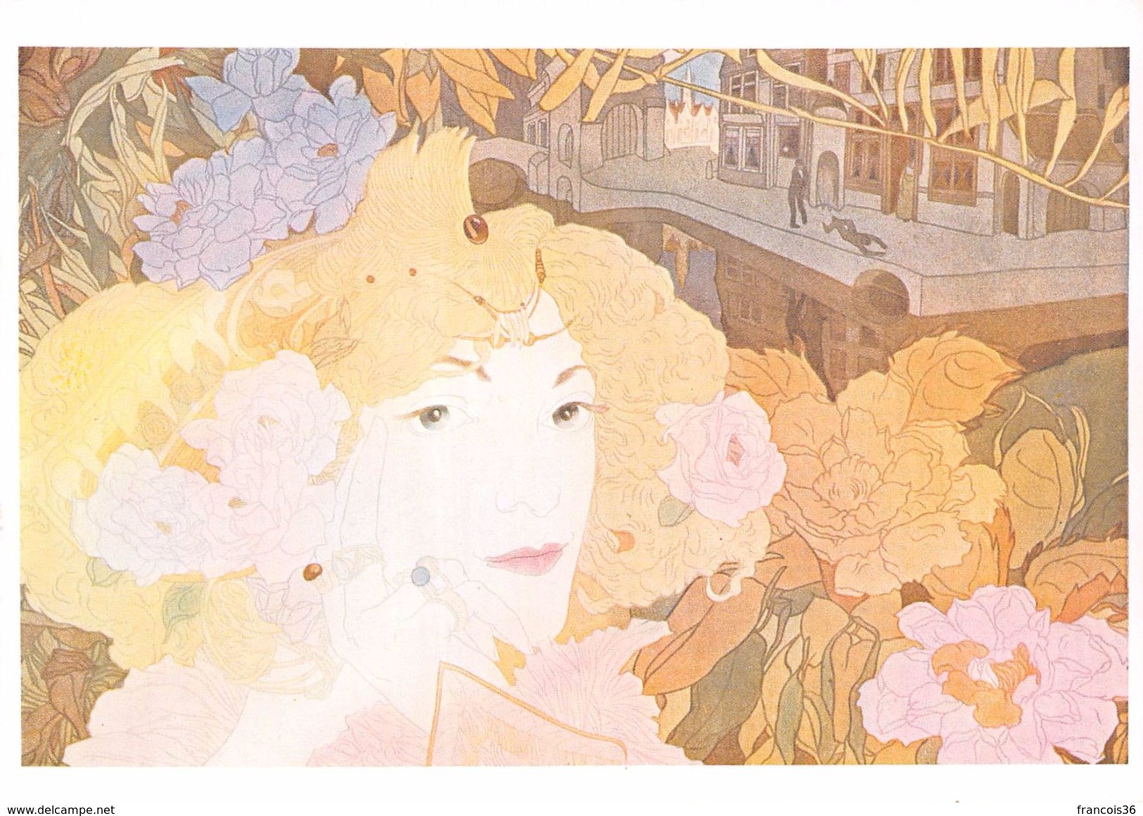 Lot De 14 Cartes - Art Nouveau - Romantisme Beauté Féminine - Illustrations - Non Classés