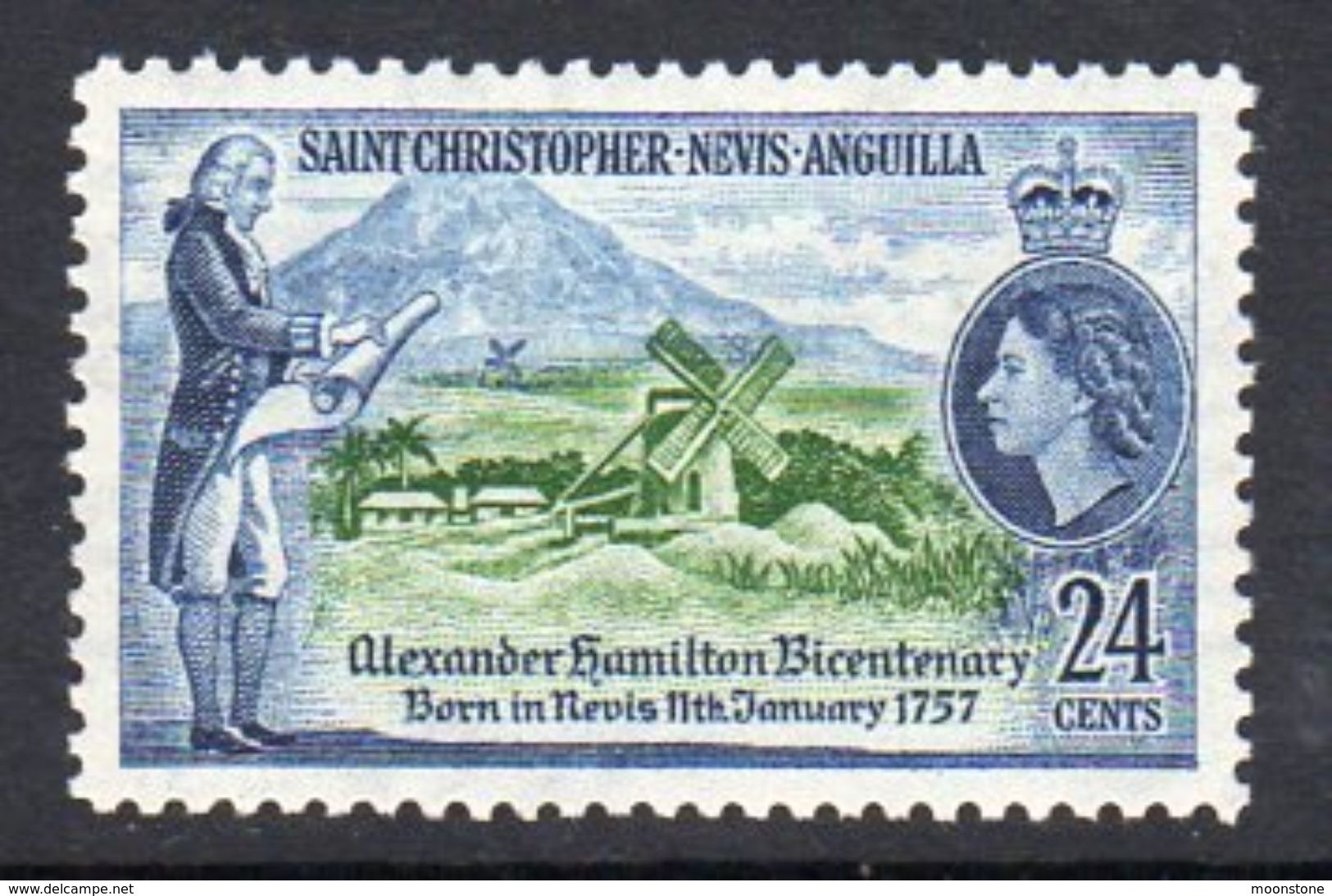 St. Kitts QEII 1957 Bicentenary Of Alexander Hamilton, MNH, SG 119 - St.Christopher-Nevis-Anguilla (...-1980)