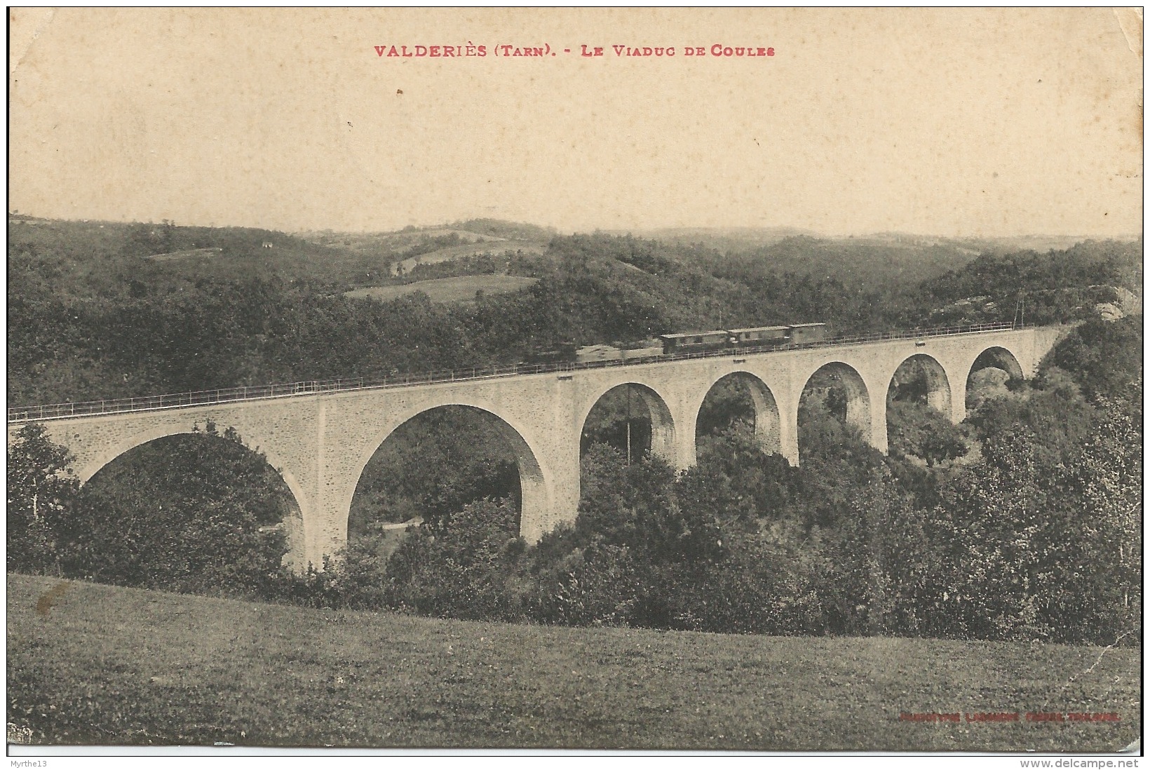 81   VALDERIÈS  Viaduc De Coules/train - Autres & Non Classés