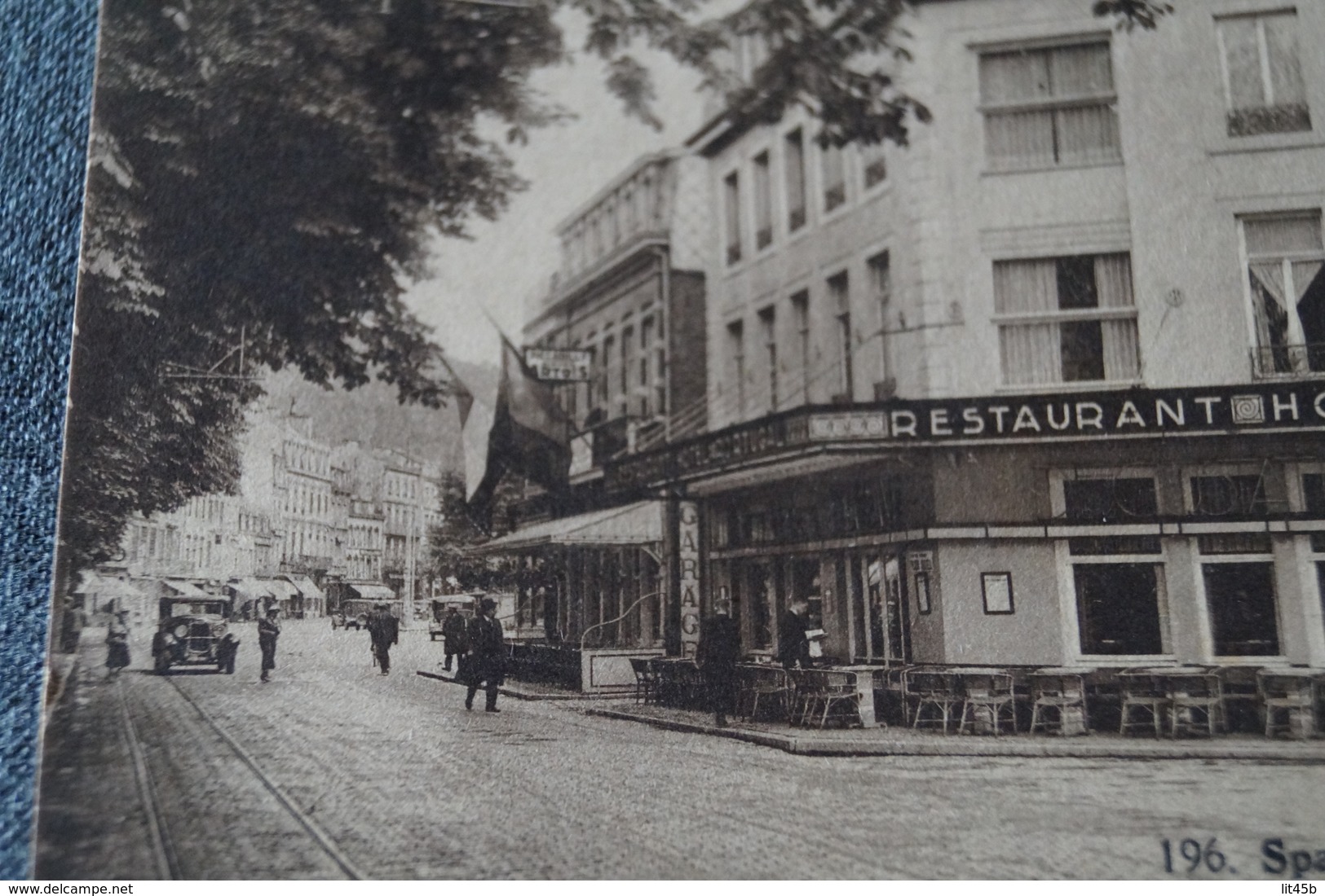 Spa,place Et Rue Royale,Restaurant Hotel Du Portugal 1934,RARE Ancienne Carte Pour Collection - Spa