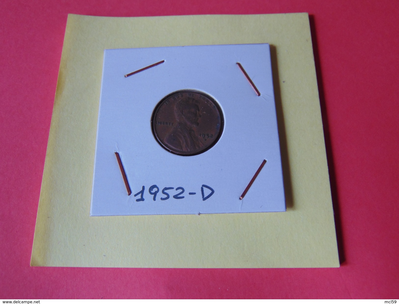 Lincoln 1952 D - 1909-1958: Lincoln, Wheat Ears Reverse