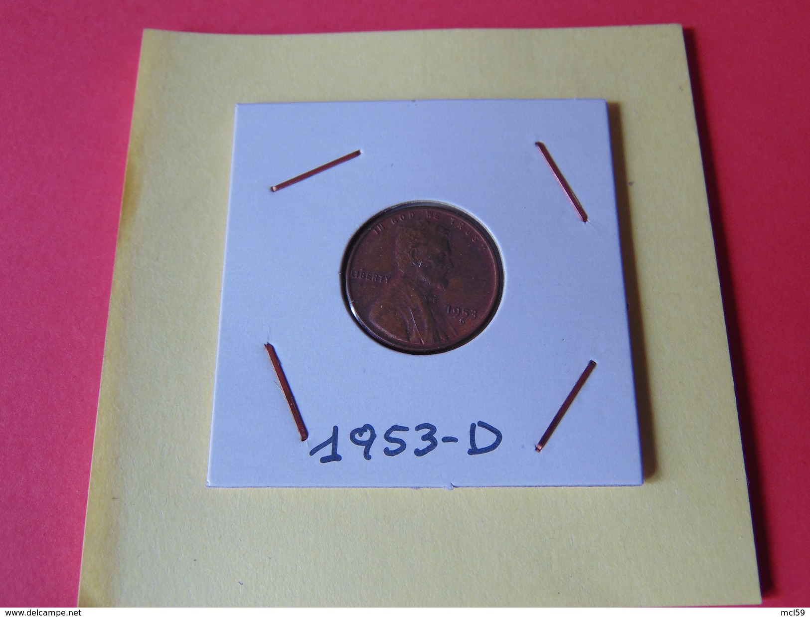 Lincoln 1953 D - 1909-1958: Lincoln, Wheat Ears Reverse