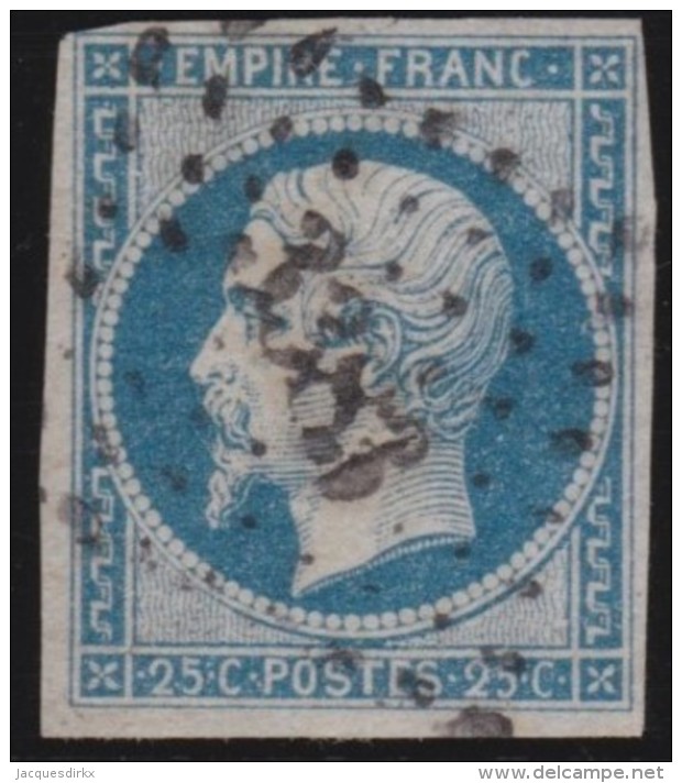 France   .   Yvert   .    15         .             O   .    Oblitéré - 1853-1860 Napoléon III