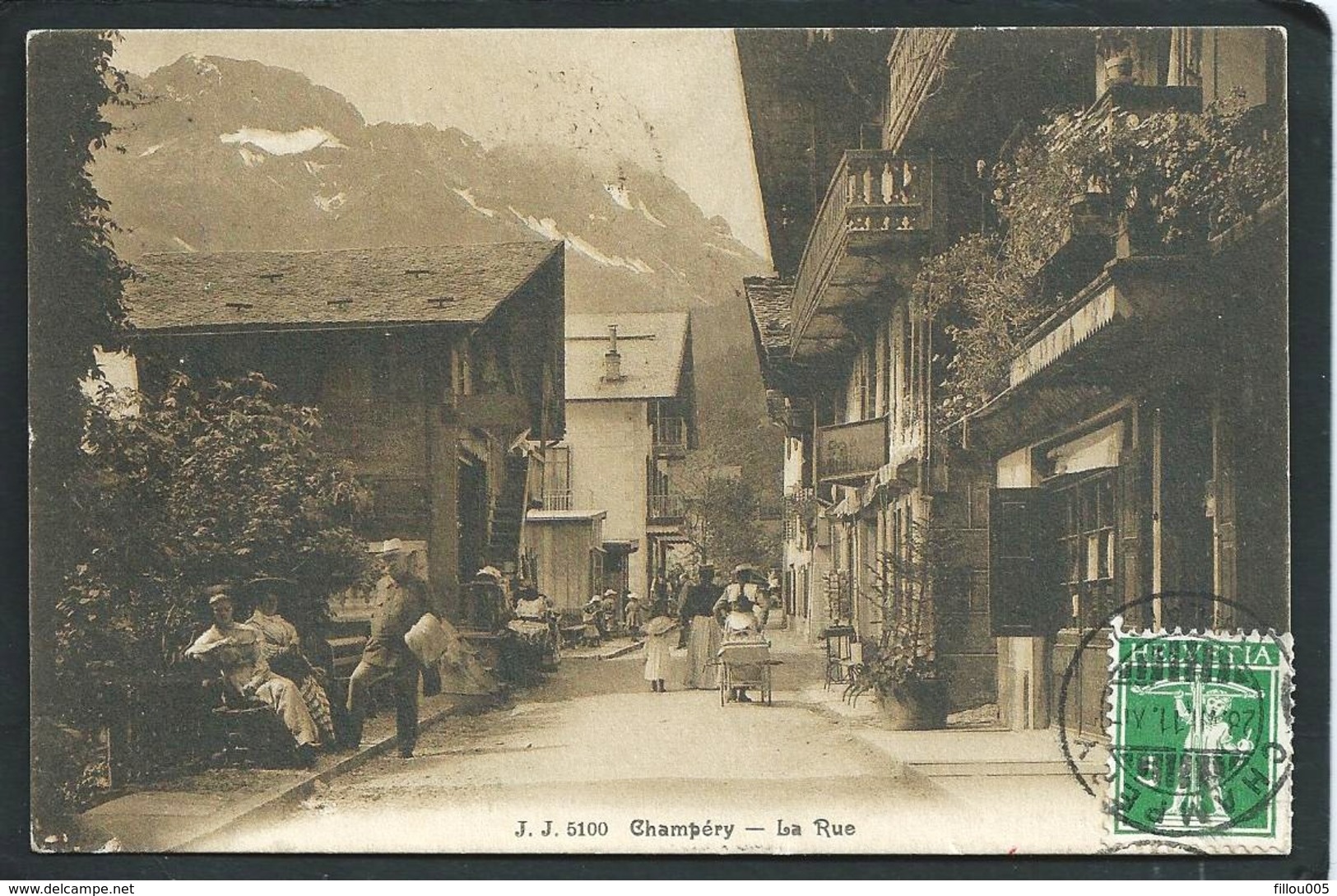 SUISSE...CHAMPERY...LE VALAIS...ANIMEE..LA RUE..C2347 - Champéry