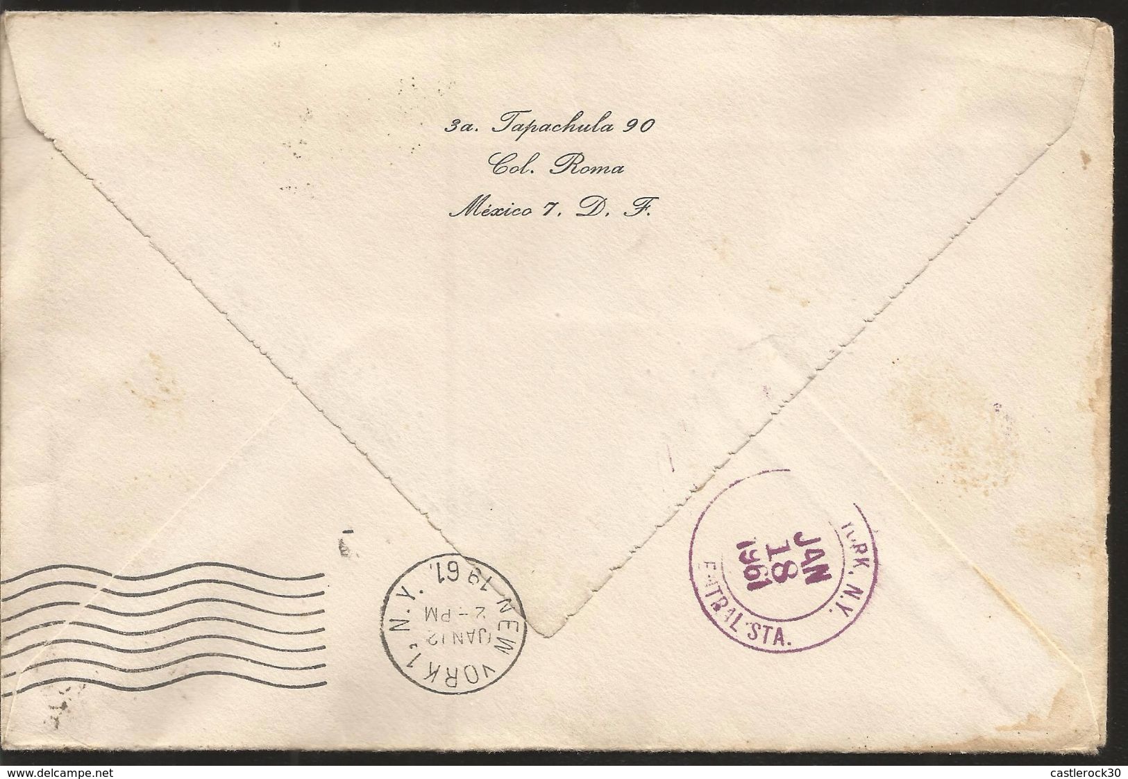 A) 1961 MEXICO, GOMEZ FARIAS Y MELCOR OCAMPO, CONSTITUENTS OF 1857, ARCHAEOLOGY OF CHIAPAS, AIRMAIL, CIRCULATED COVER FR - Mexico