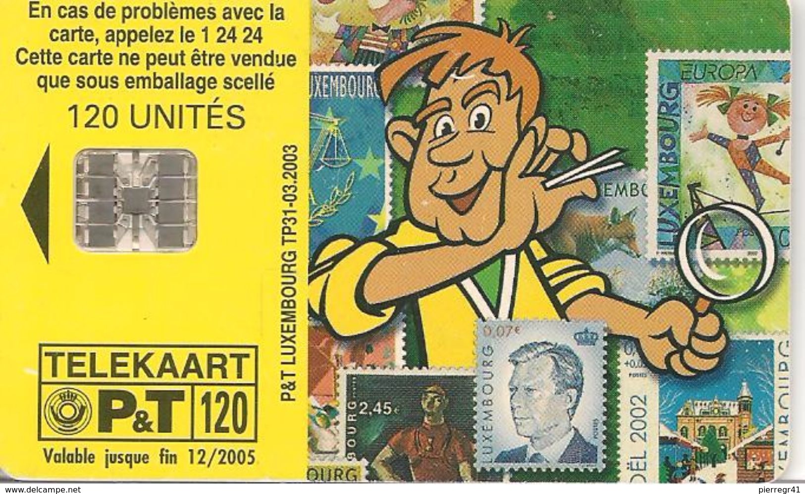 CARTE-PUCE-LUXEMBOURG-120U-SC7-03/2003-OFFICE DES TIMBRES-TBE - Luxembourg