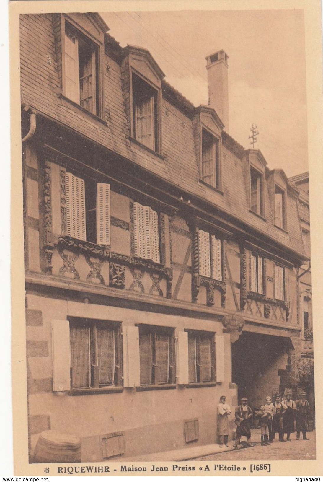 Cp , 68 , RIQUEWIHR , Maison Jean Preiss "A L'Étoile" (1686) - Riquewihr