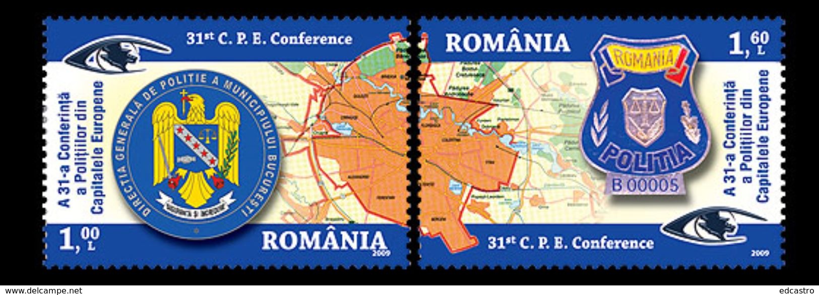 ROMANIA 2009 The 31st Conference Of The Police Agencies From The European Capitals - Polizei - Gendarmerie