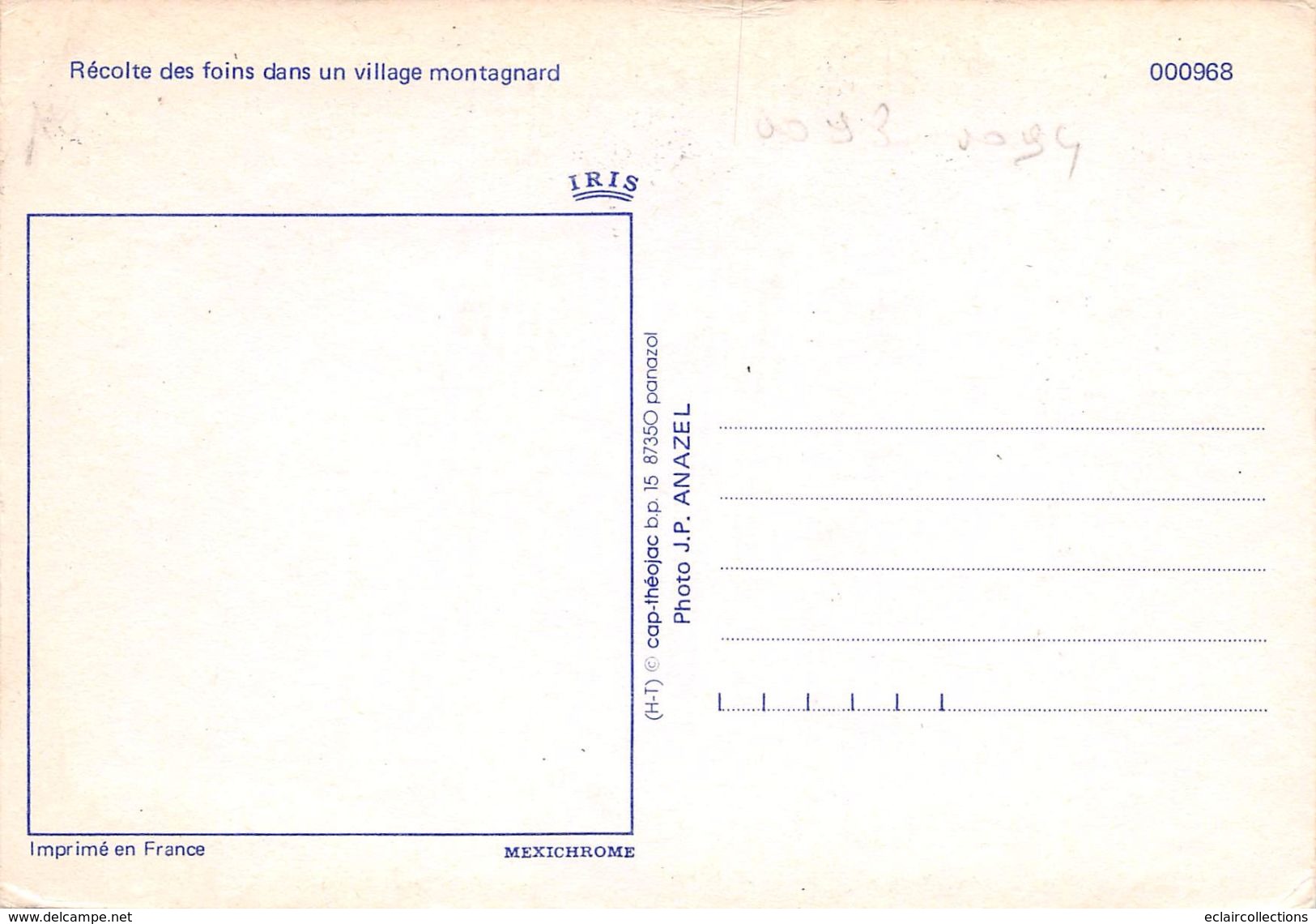 Thème: Agriculture. Battage. Moisson: Récolte Des Foins  Années 1970 10 X  15     (voir Scan) - Boerderijen