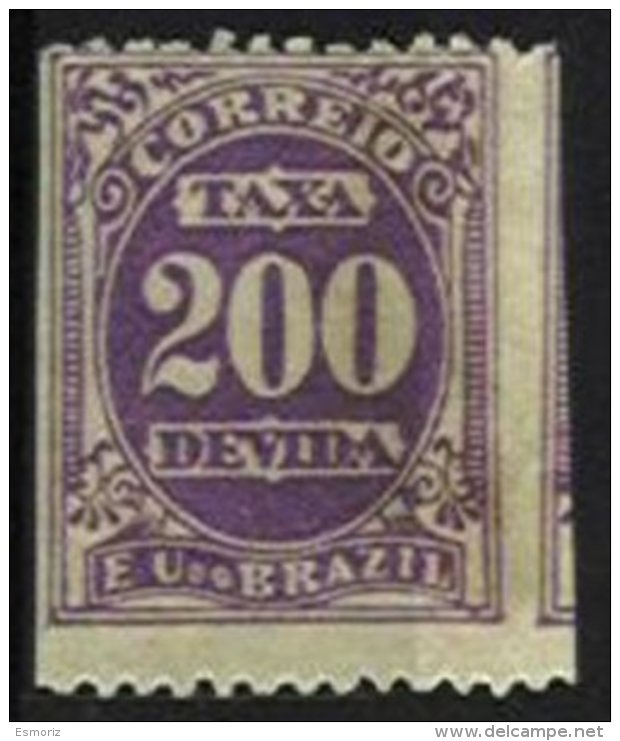 BRAZIL, Postage Dues, Yv 22a, (*) MNG, F/VF - Strafport