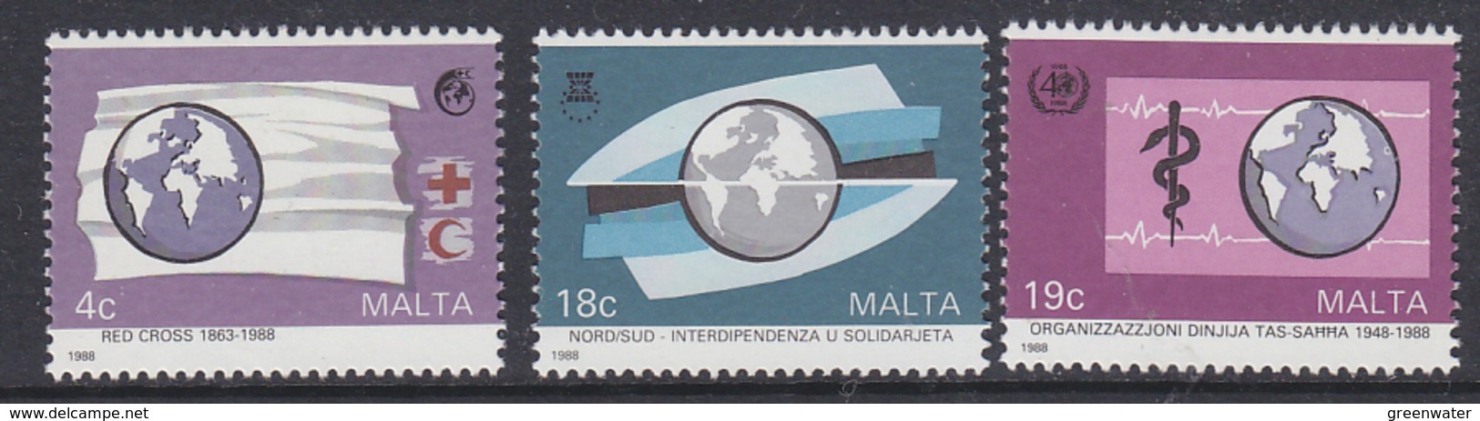 Malta 1988 Anniversaries 3v ** Mnh (33834A) - Malta