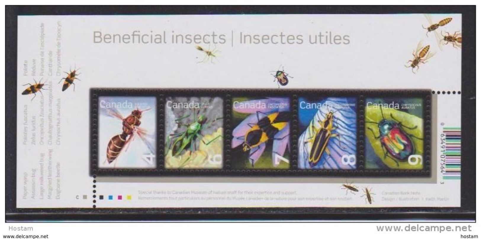 CANADA , 2010, #2409b-10a,  BENEFICIALS INSECTS  SS, Mnh - Blocks & Sheetlets