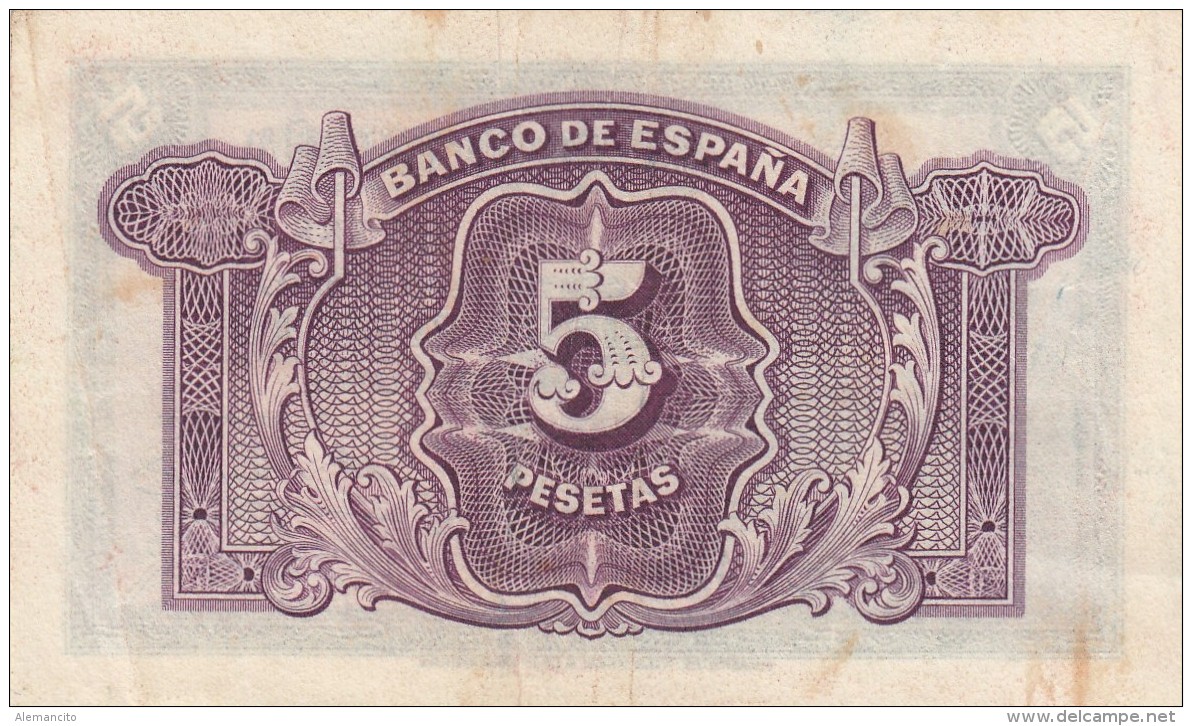 ESPAÑA // -- 5 PESETAS ( 1935 ) -- VF - 5 Pesetas