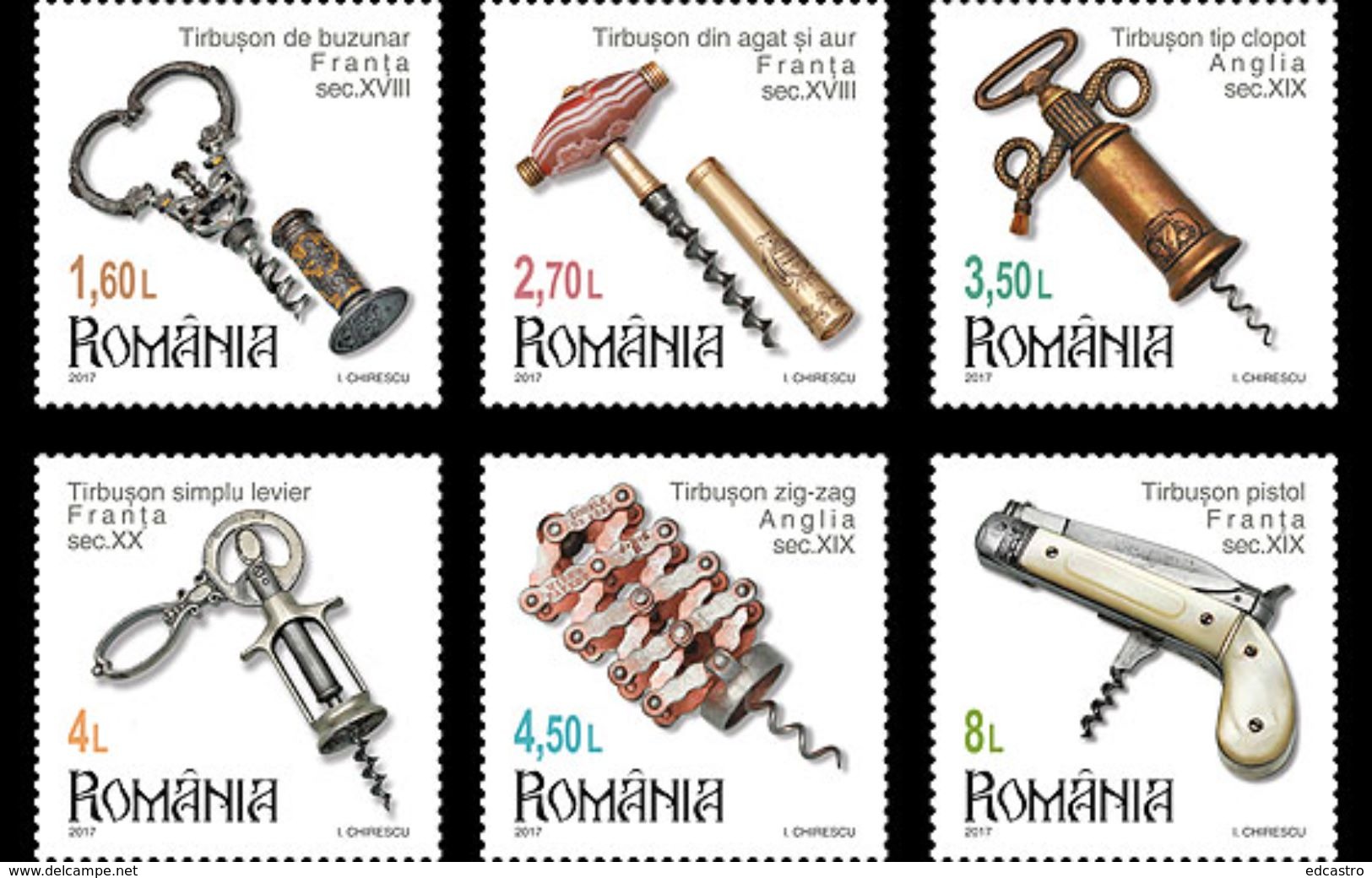 ROMANIA 2017 Romanian Collections- Corkscrews (II) WINE VITICULTURE - Wein & Alkohol