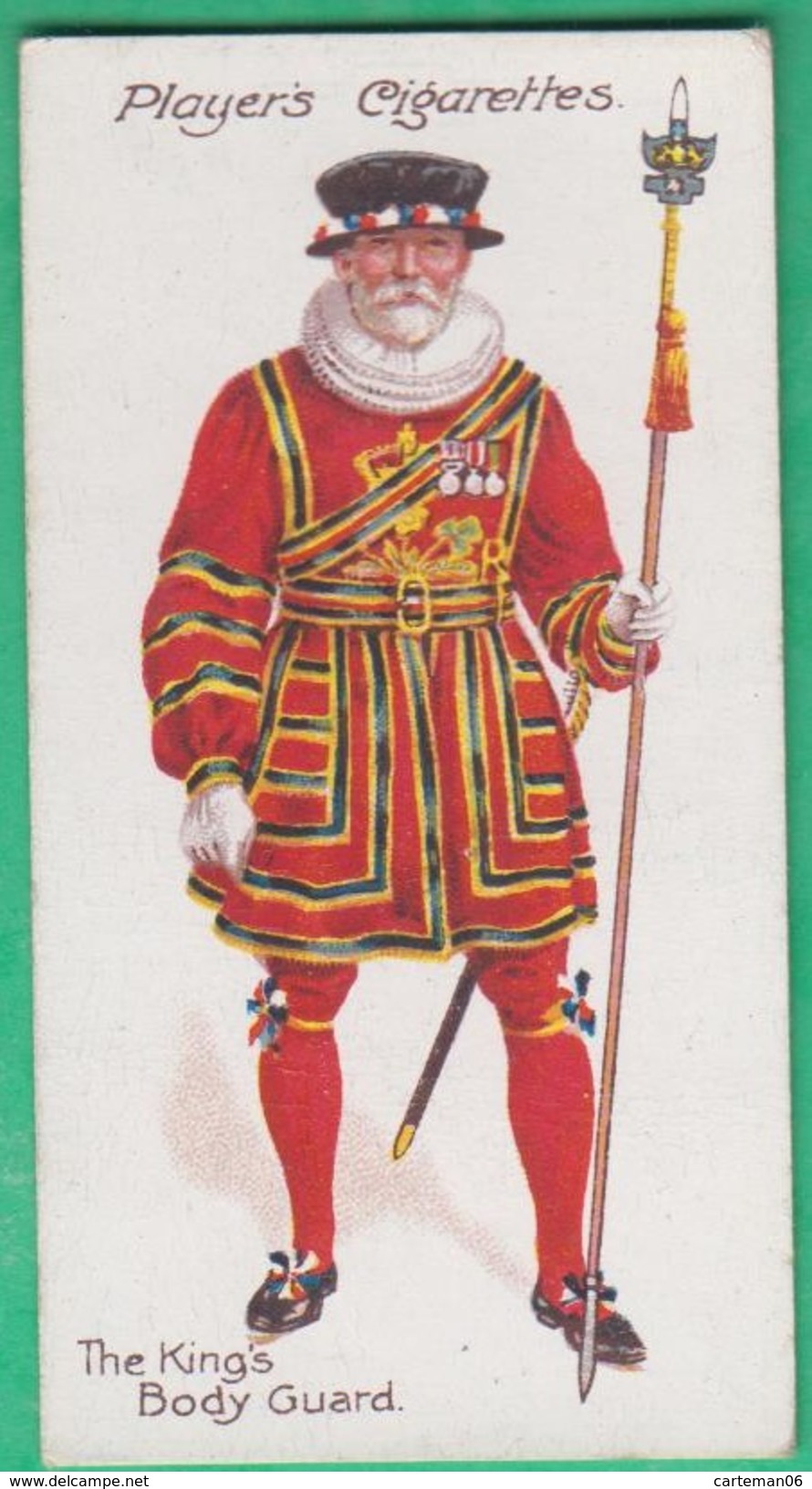 Chromo John Player & Sons, Player's Cigarettes, Ceremonial And Court Dress - The King's Body Guard N°21 - Player's