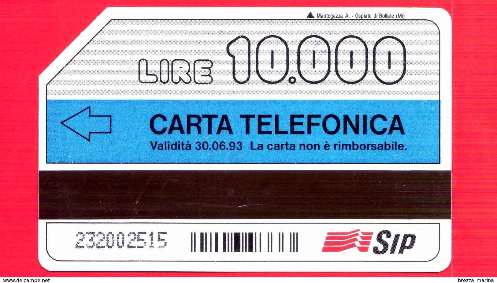 ITALIA - Scheda Telefonica - Usata - SIP - Carta Infinita Tipo B - Golden 117 - C&C 1210 - 10.000 - 30.06.93 - Man - Pubbliche Ordinarie