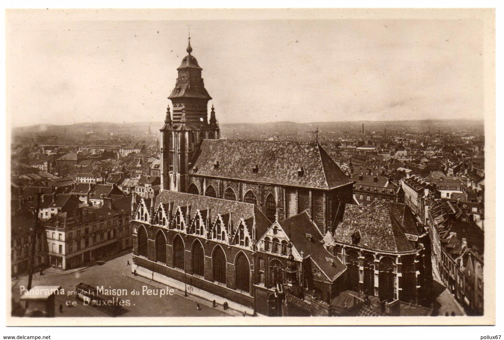 CPA DE BRUXELLES (BELGIQUE)  PANORAMA PRIS DE LA MAISON DU PEUPLE - Monumenten, Gebouwen