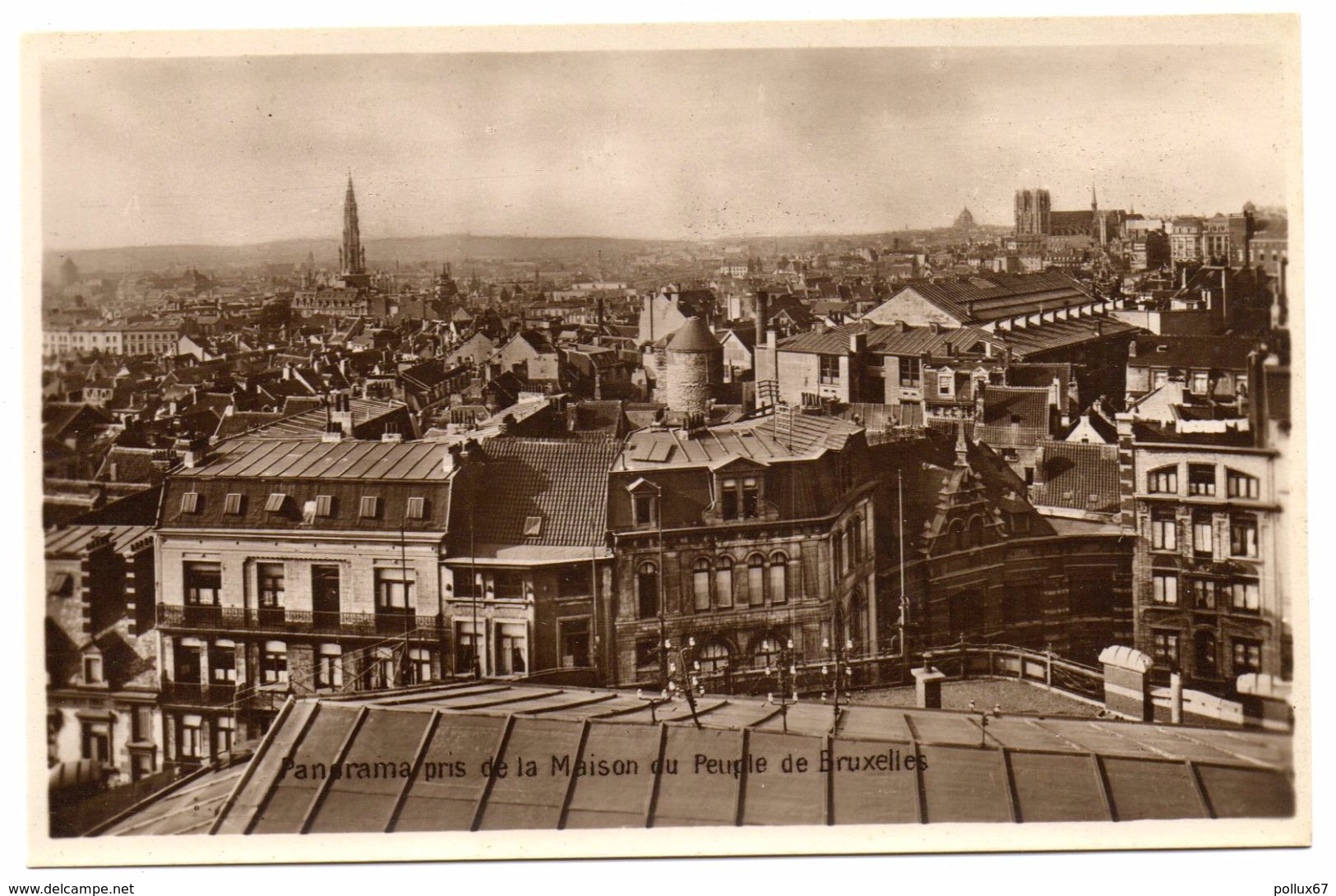 CPA DE BRUXELLES (BELGIQUE)  PANORAMA PRIS DE LA MAISON DU PEUPLE - Monumenten, Gebouwen