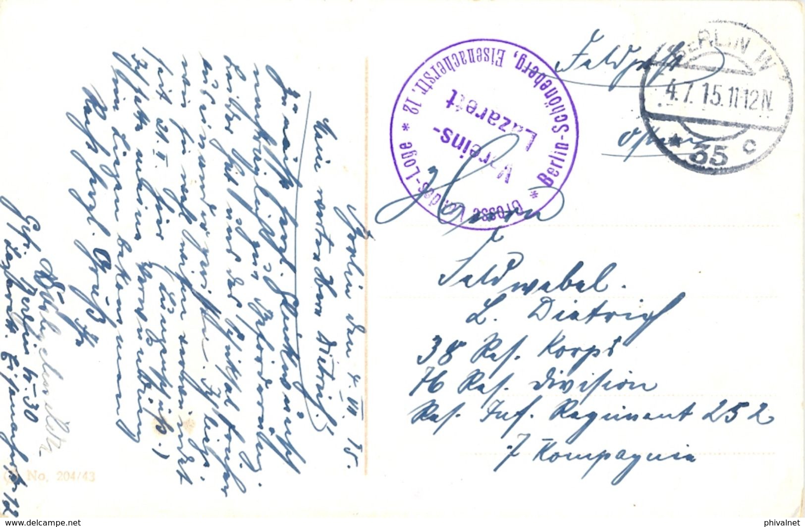 1915 , ALEMANIA , TARJETA POSTAL CIRC. MAT. BERLIN - UNTER DEN LINDEN , FRIEDRICHSTRASSE - Cartas & Documentos