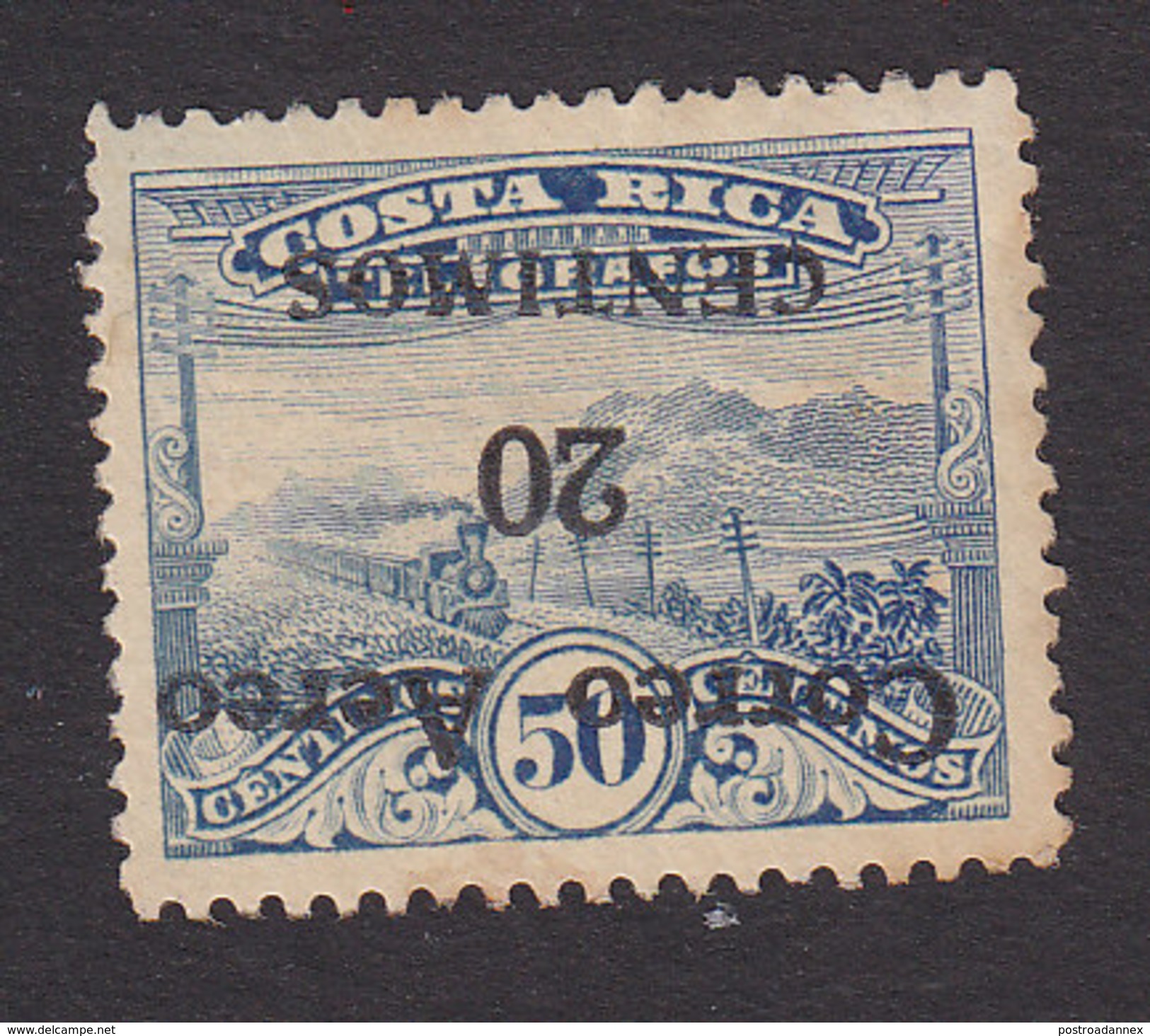 Costa Rica, Scott #C4, Mint Hinged, Costa Rica Stamp Surcharged, Issued 1930 - Costa Rica