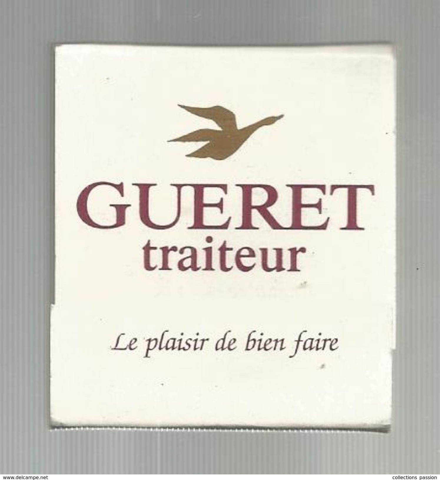 Tabac , Boite, Pochette D'ALLUMETTES, 2 Scans, Publicité, GUERET , Traiteur , Rouen , Mont Saint Aignan - Boites D'allumettes