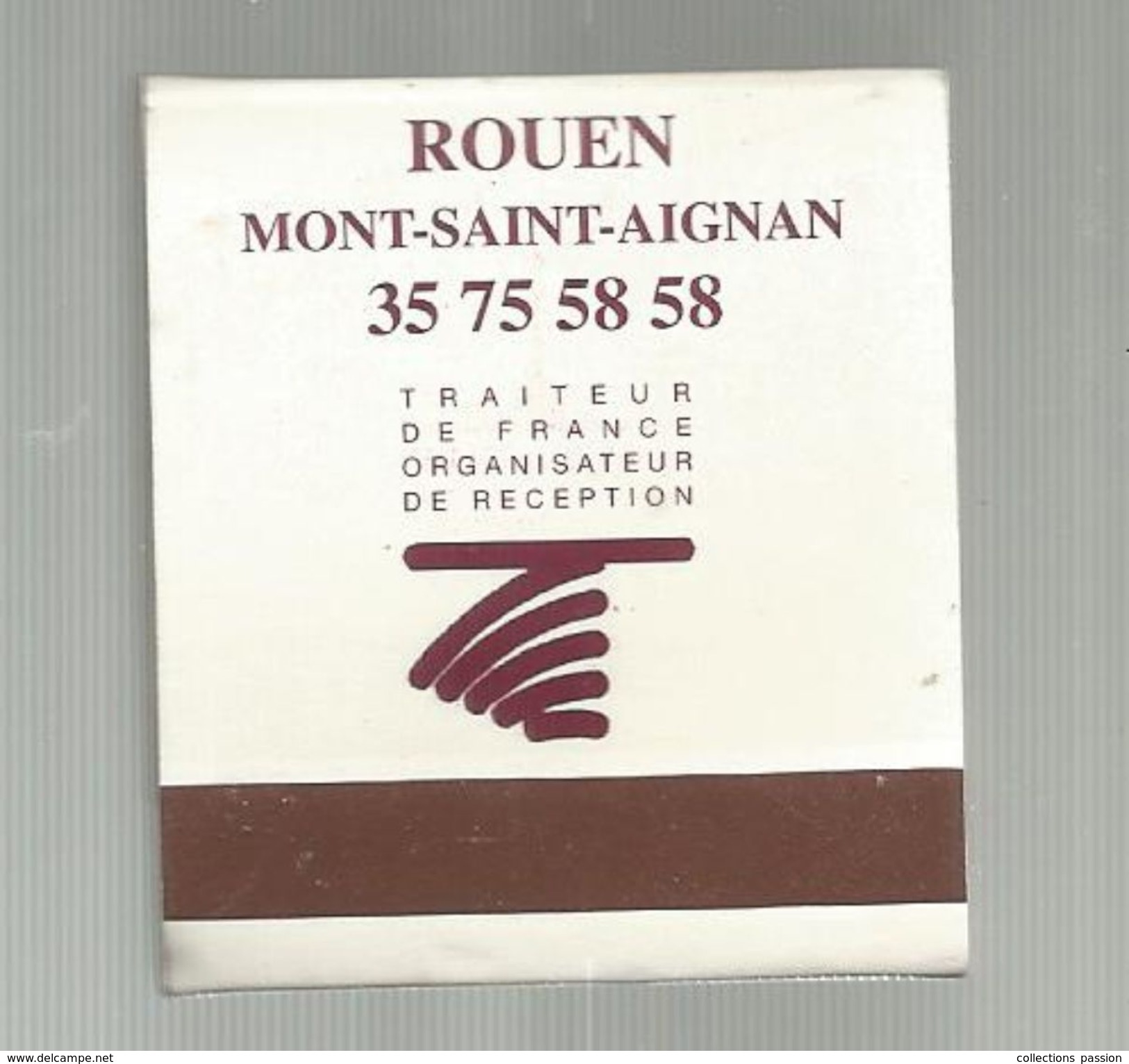 Tabac , Boite, Pochette D'ALLUMETTES, 2 Scans, Publicité, GUERET , Traiteur , Rouen , Mont Saint Aignan - Luciferdozen