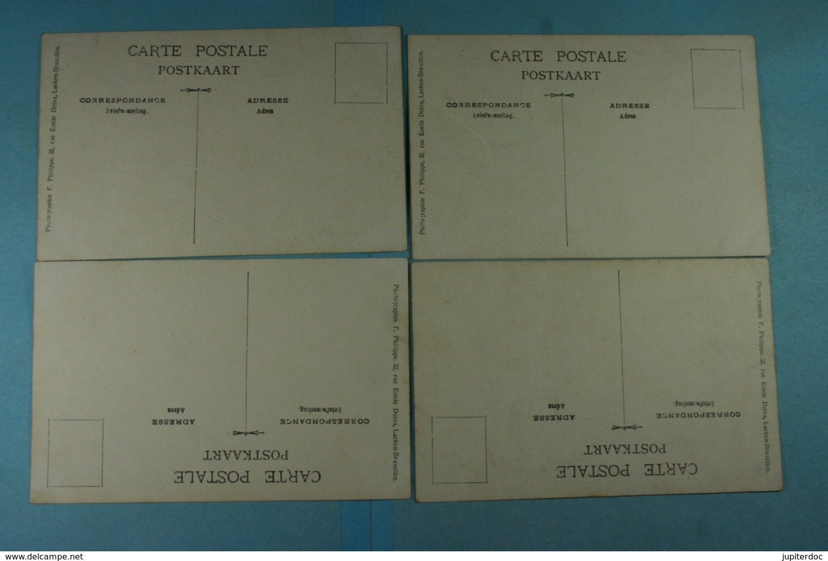 Lot 4 Cartes Photos D'un Pensionnat (Photographe Philippe De Laeken) - A Identifier