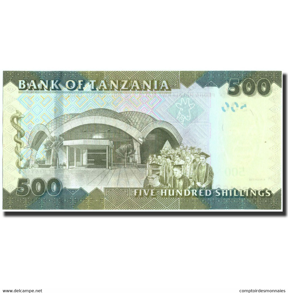 Billet, Tanzania, 500 Shilingi, Undated (2010), Undated (2010), KM:40, NEUF - Tanzanie