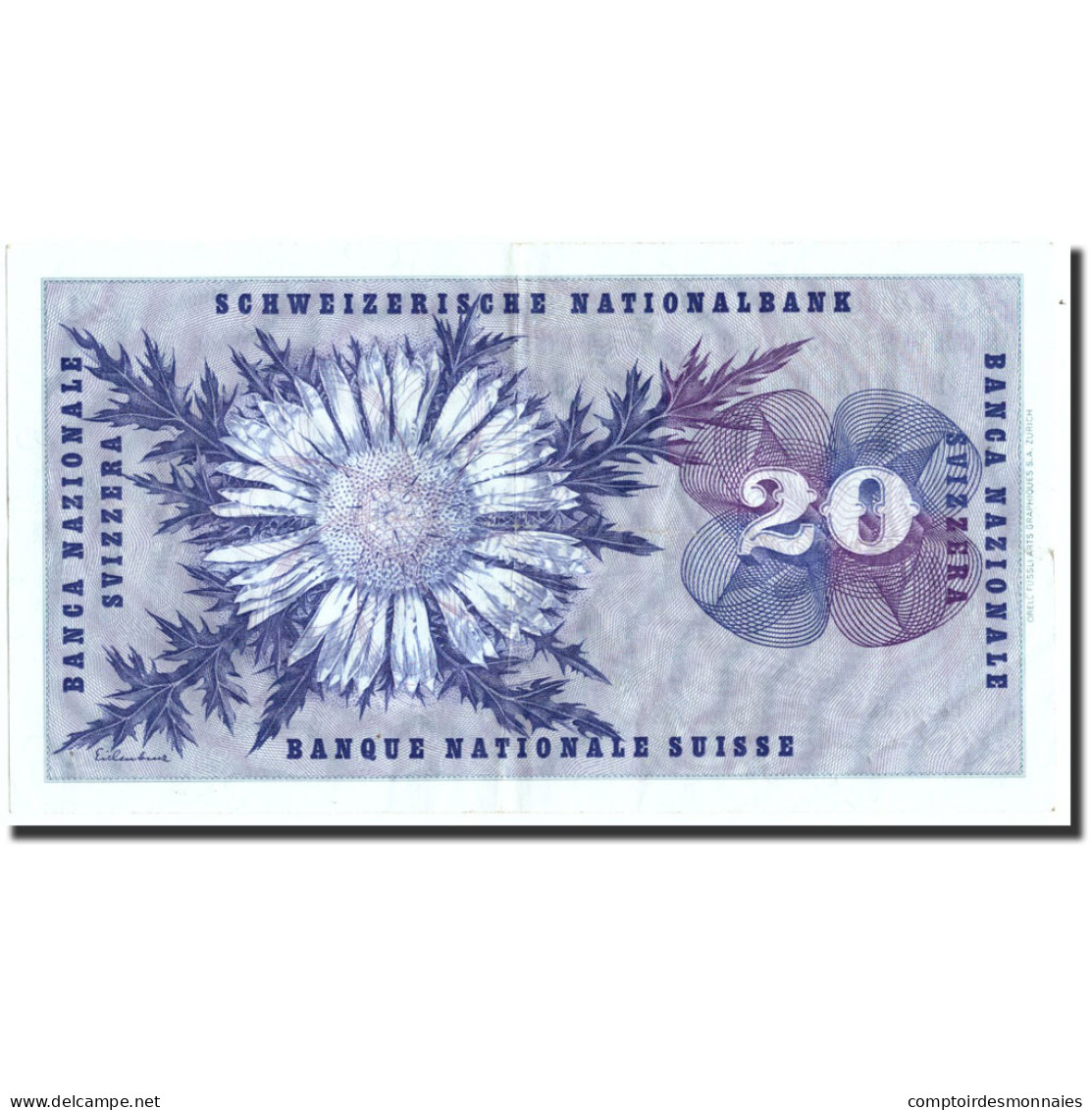 Billet, Suisse, 20 Franken, 1976, 1976-04-09, KM:46w, TTB+ - Switzerland