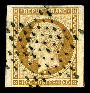 O N°9a, 10c Bistre Brun, Obl étoile, Deux Voisins, TTB (certificat)    Qualité: O - 1852 Louis-Napoléon