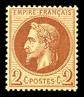 ** N°26A, 2c Rouge-brun Type I. SUP    Qualité: ** - 1863-1870 Napoléon III Lauré