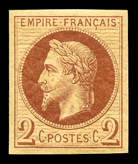 * N°26Af, 2c Rouge-brun, Impression De Rothschild. TTB (signé Brun)  Cote: 400 Euros  Qualité: * - 1863-1870 Napoléon III Lauré