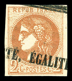 O N°40B, 2c Brun-rouge Obl Typographique Des Journaux. TTB (signé Scheller)  Cote: 400 Euros  Qualité: O - 1870 Emission De Bordeaux