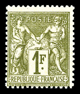 * N°72, 1F Bronze Type I, Frais. TTB (signé Calves/certificat)  Cote: 1400 Euros  Qualité: * - 1876-1878 Sage (Type I)