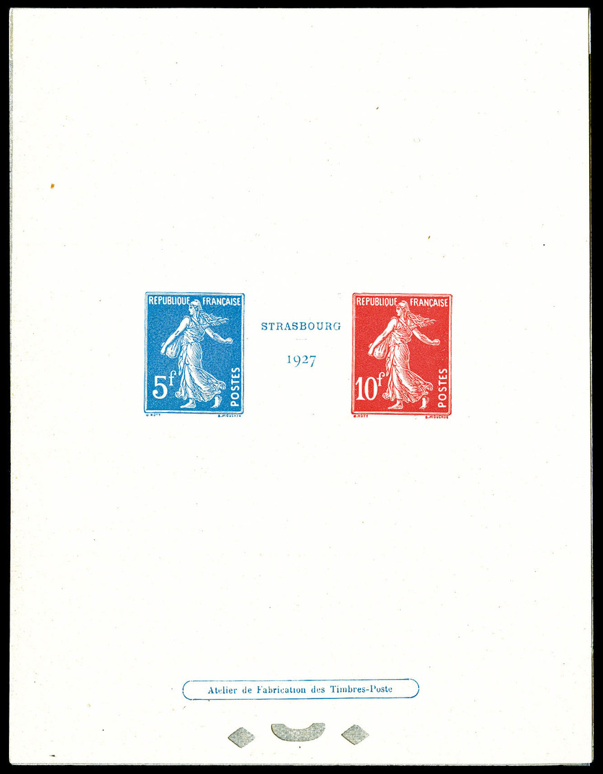 (*) N°2, Exposition Philatélique De Strasbourg En épreuve De Luxe, SUP. R.R. (certificat)  Cote: 3500 Euros  Qualité: (* - Neufs