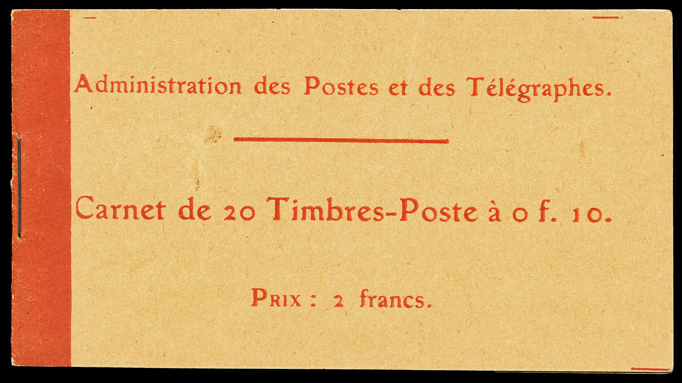 ** N°138-C1, Carnet De 20 Timbres à 0f.10- Prix: 2 Francs, TTB (certificat)    Qualité: ** - Autres & Non Classés