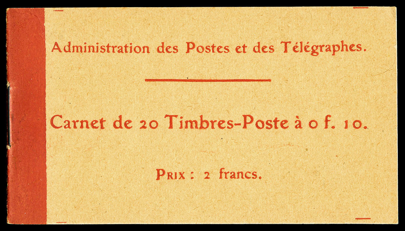 ** N°138-C1, Carnet De 20 Timbres à 0f.10- Prix: 2 Francs, Gomme Marbrée, TB (certificat)    Qualité: ** - Autres & Non Classés