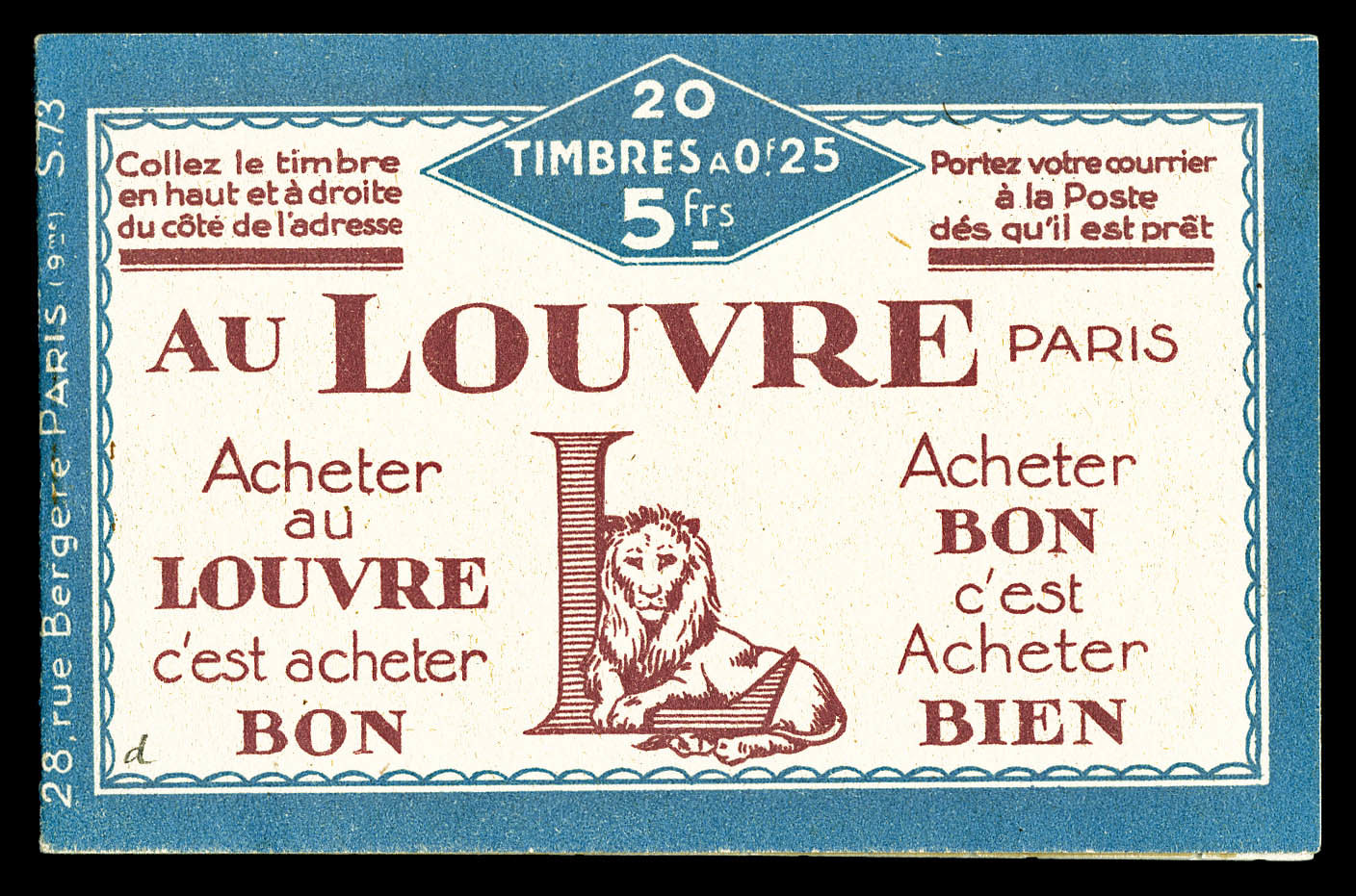 ** N°140-C13, Série 73, MAGASINS DU LOUVRE', Fraîcheur Postale, SUPERBE. R.R. (certificat)    Qualité: ** - Autres & Non Classés