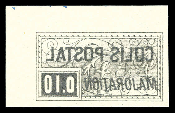 ** N°154C, N° Maury, 10c Gris-clair Non Dentelé, Impression Inversée Cdf, Tirage Special De 25 Exemplaires. SUPERBE. R.R - Neufs