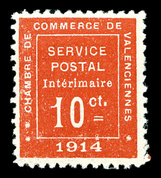 * N°1, 10c Vermillon, Bon Centrage, TB (signé Brun)  Cote: 550 Euros  Qualité: * - Guerre (timbres De)