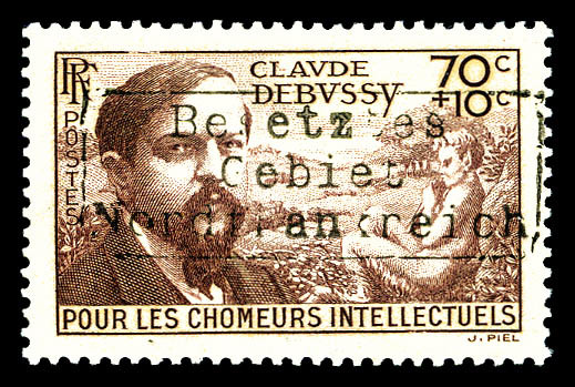 * Debussy 70c +10c Surchargé Coudekerque. TTB (certificat)  Cote: 550 Euros  Qualité: * - Guerre (timbres De)