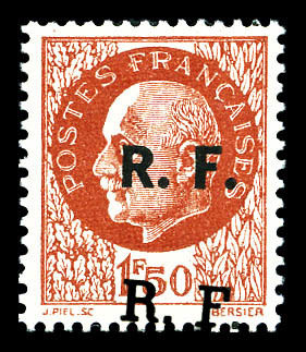 ** N°6f, BORDEAUX (Gironde): 1f 50 Double Surcharge Mixte Type II Et III. SUP. R.R. (signé Mayer/certificat)  Cote: 1920 - Libération