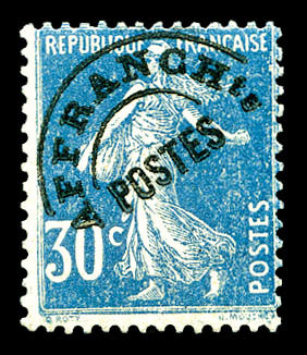 ** N°60, 30c Bleu, TTB (certificat)  Cote: 420 Euros  Qualité: ** - 1893-1947