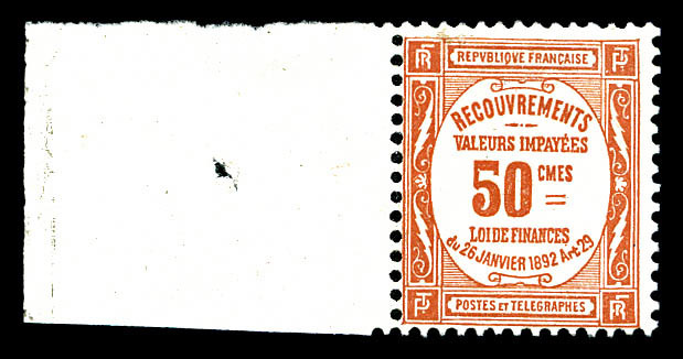** N°47, 50c Rouge Bord De Feuille, Fraîcheur Postale, TTB (certificat)  Cote: 1100 Euros  Qualité: ** - 1859-1959 Oblitérés