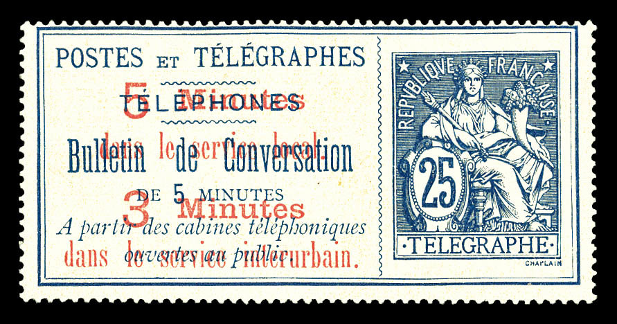 (*) N°13, 25c Bleu Sur Chamois, TTB (certificat)  Cote: 600 Euros  Qualité: (*) - Télégraphes Et Téléphones