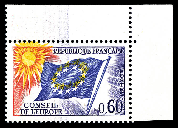 ** N°34, 60c Drapeau, Couleur Jaune Très Décalée Cdf, TB  Cote: 100 Euros  Qualité: ** - Non Classés