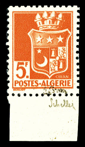 ** N°197A, 5F Rouge-orange, Impression Recto Et Verso Bdf. SUP. R. (signé Brun/certificat)    Qualité: ** - Neufs